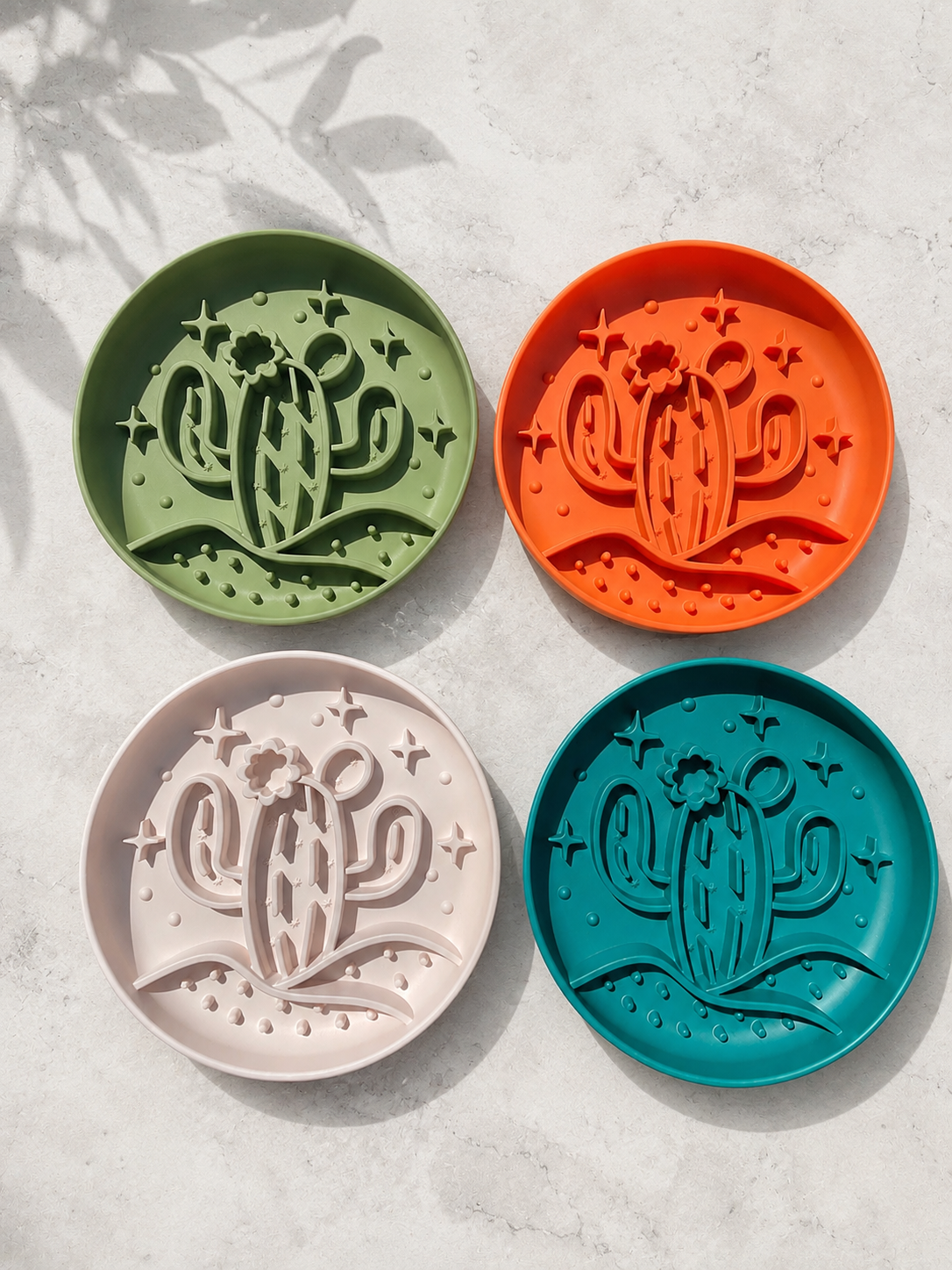 Desert Bloom Cactus Suction Enrichment Feeder for Dogs | Slow Feeder & Lick Mat | 4 Colours
