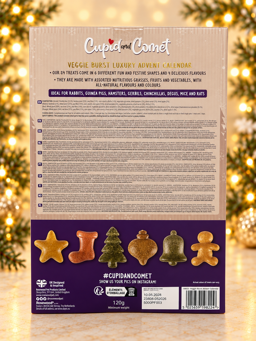 Cupid & Comet Veggie Burst Small Animal Advent Calendar – 24 Treats