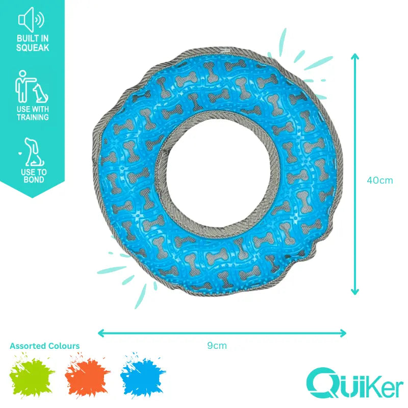 Oxford Fabric & TPR Dog Toy – Durable, Squeaky & Colourful