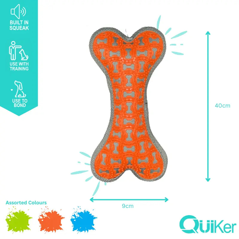 Oxford Fabric & TPR Dog Toy – Durable, Squeaky & Colourful
