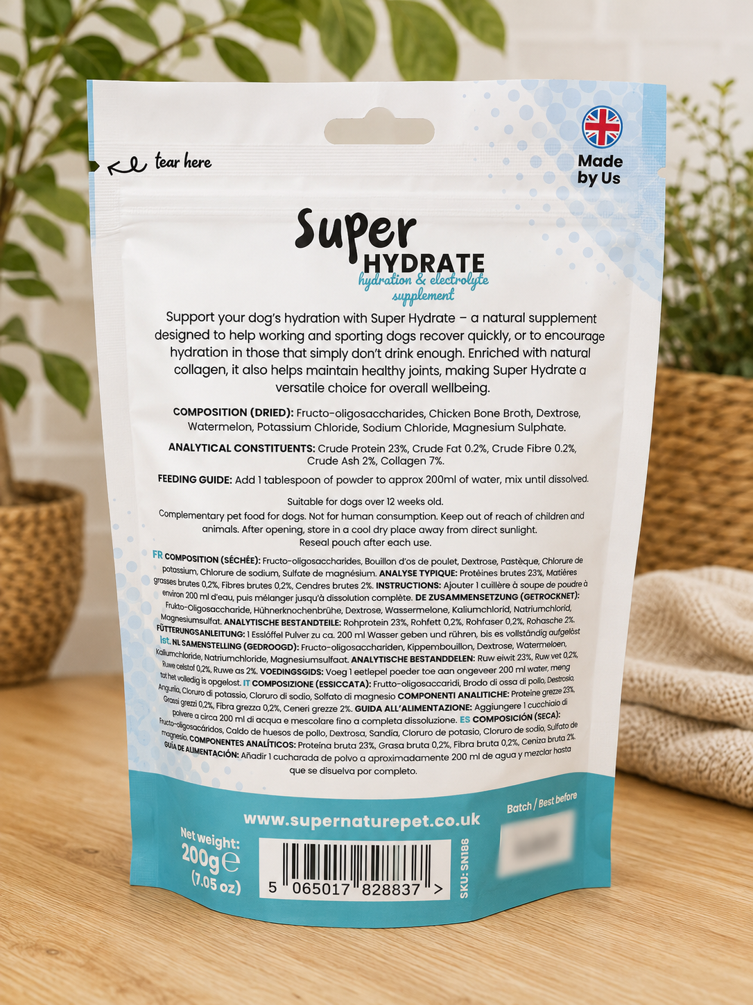 Super Hydrate – Hydration & Recovery Supplement for Dogs 200g