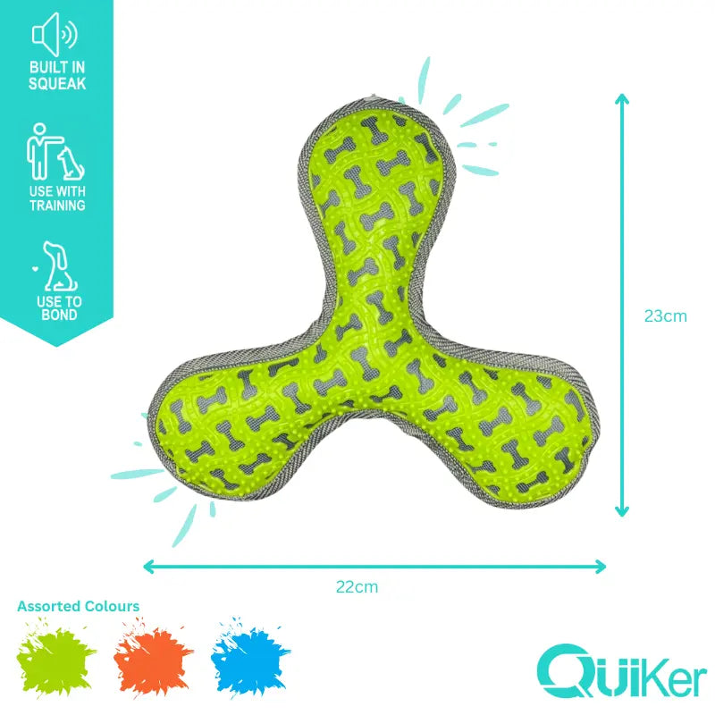 Oxford Fabric & TPR Dog Toy – Durable, Squeaky & Colourful