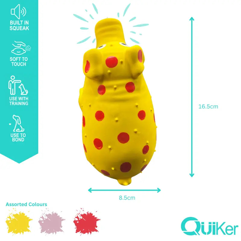 Grunting Latex Pig Dog Toy – Fun Character Toy with Honking Sound (15.5cm)