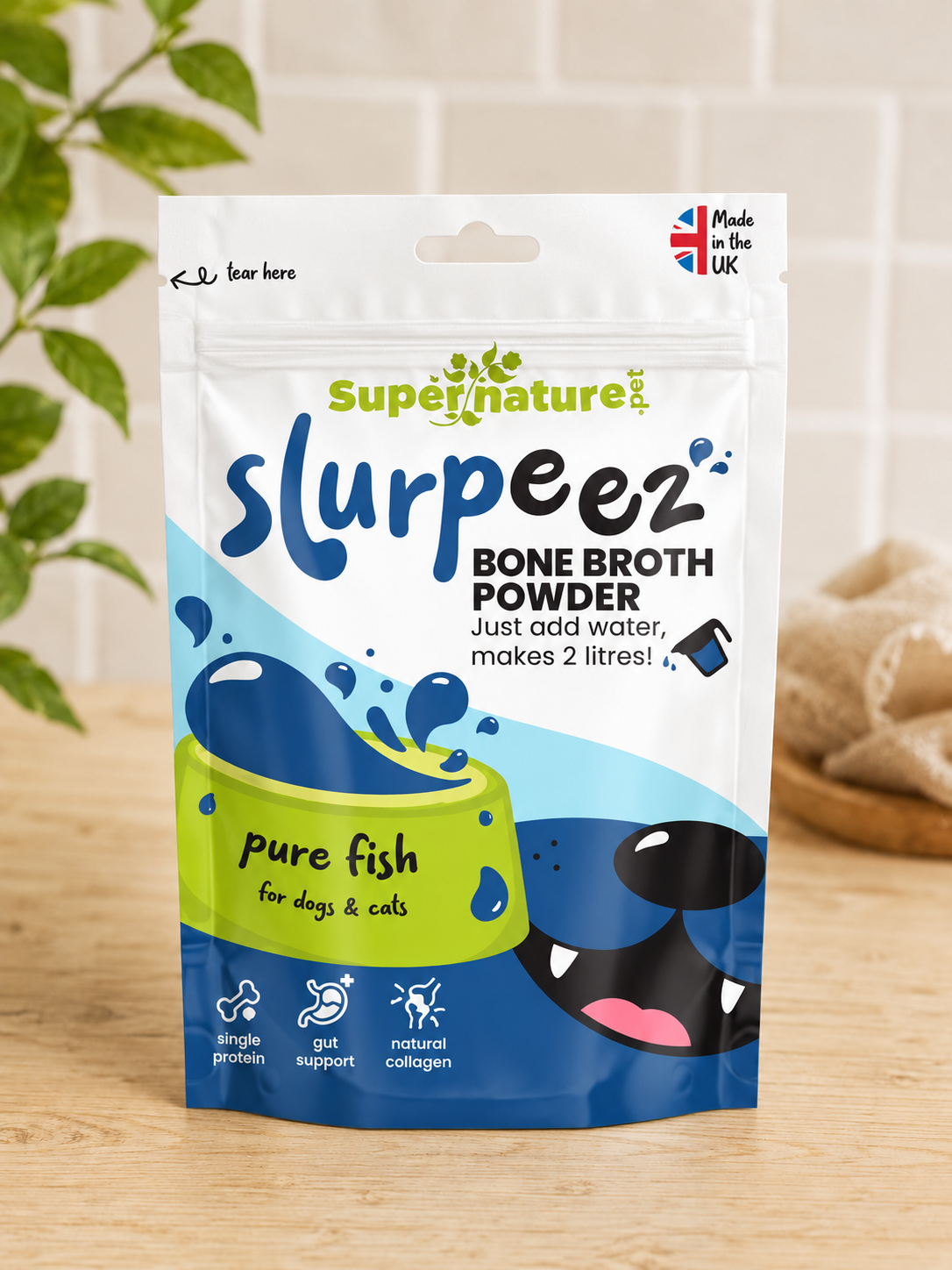 SuperNature Slurpeez Bone Broth Powder for Dogs & Cats