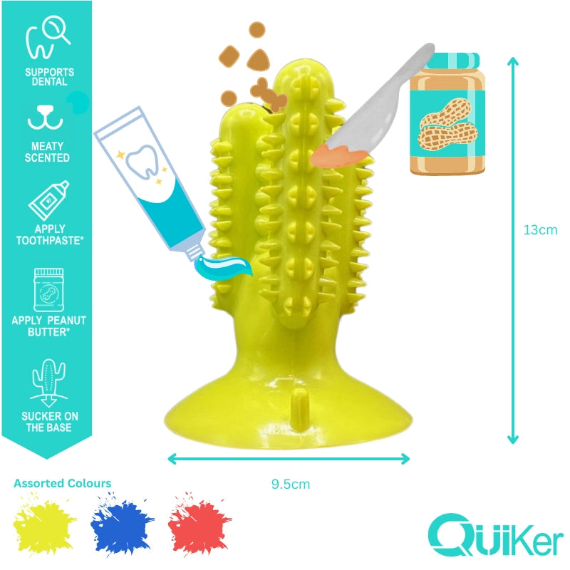 Smoked Scented Cactus Dog Toy – Lickable, Treat-Friendly & Stick-On