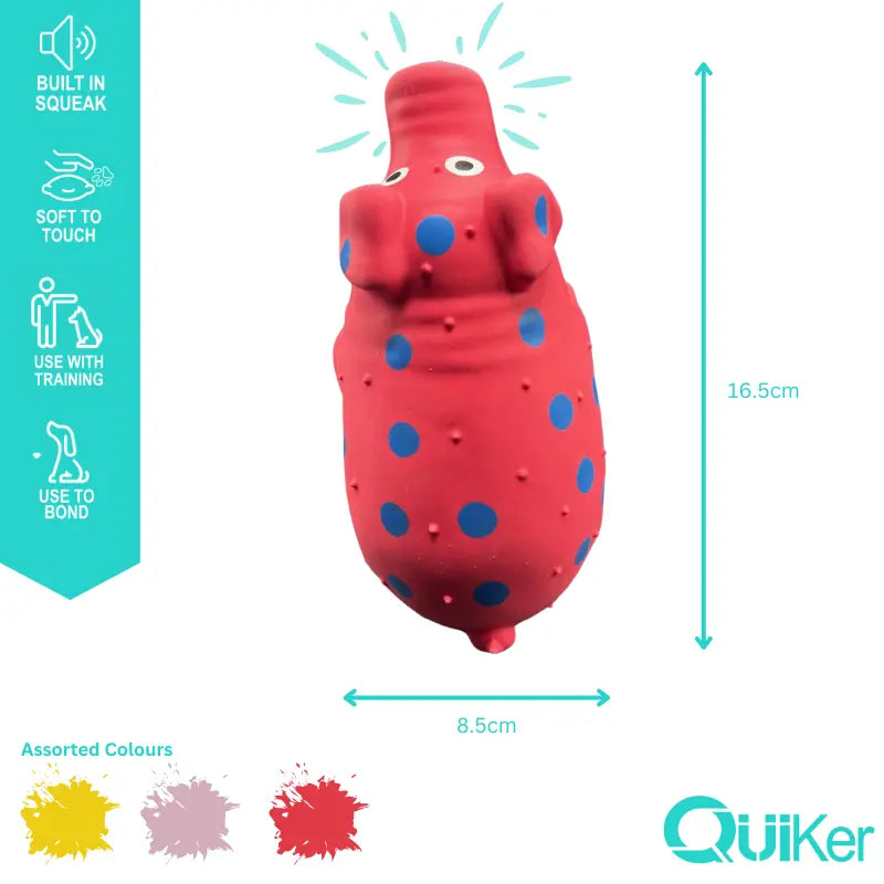 Grunting Latex Pig Dog Toy – Fun Character Toy with Honking Sound (15.5cm)