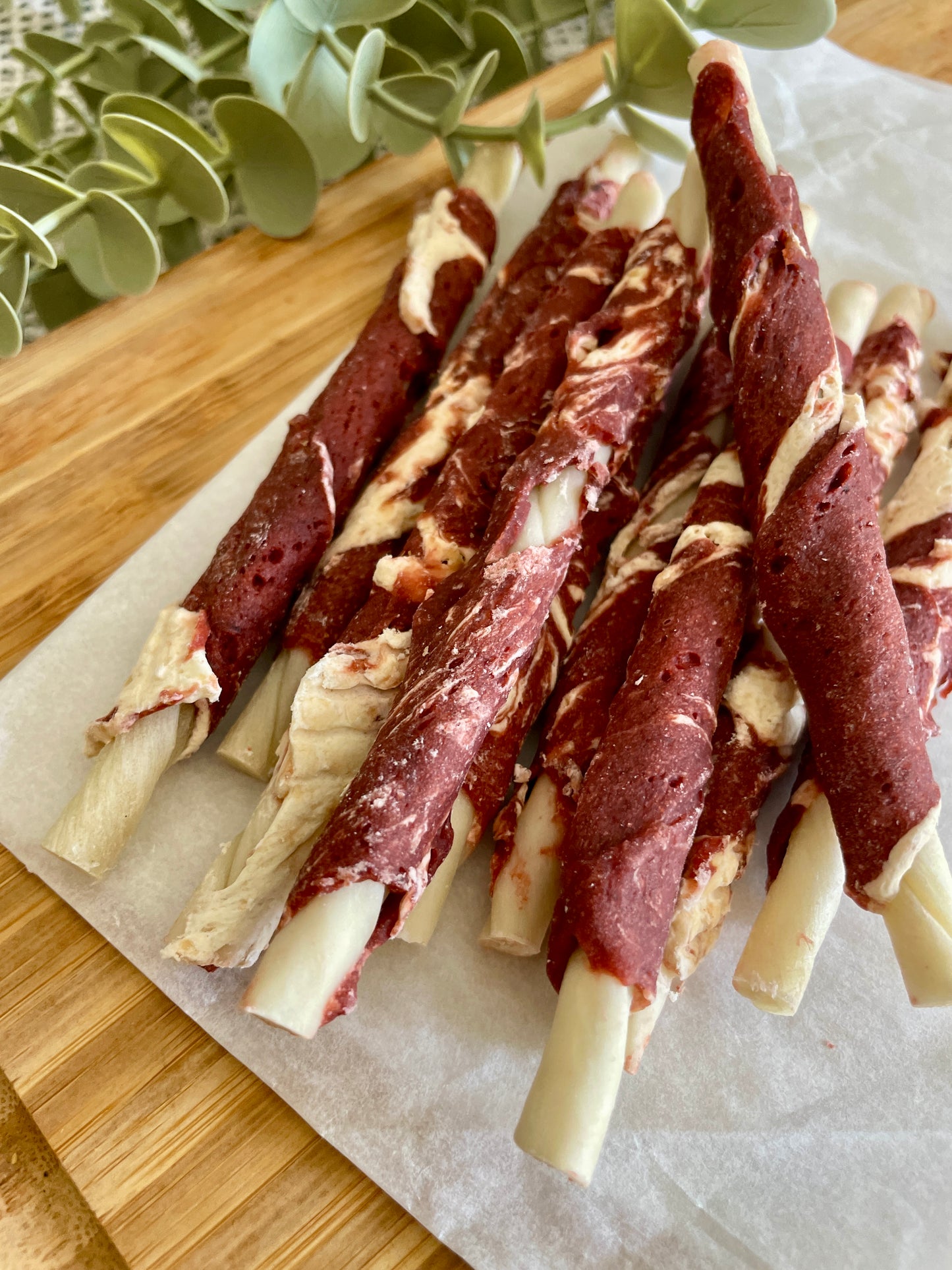 Lamb & Cod Wrapped Rawhide Dog Sticks (Pack of 10)