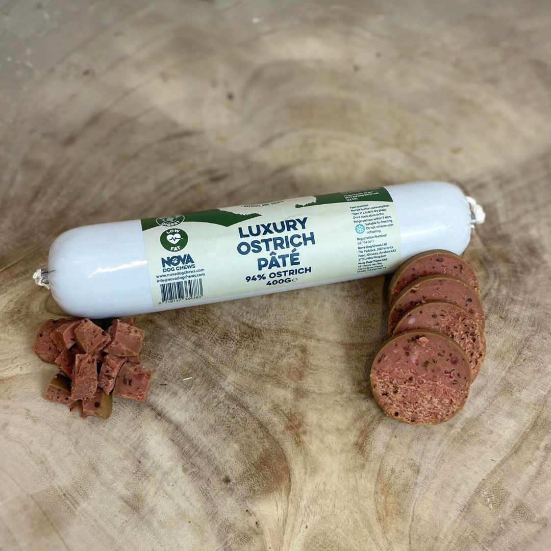 Paddock Farm Luxury Ostrich Pate 400g (Single Protein, Grain & Gluten Free)