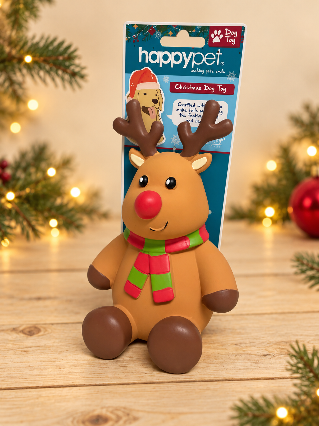 Ralph Reindeer Christmas Latex Dog Toy – Super Squeaky