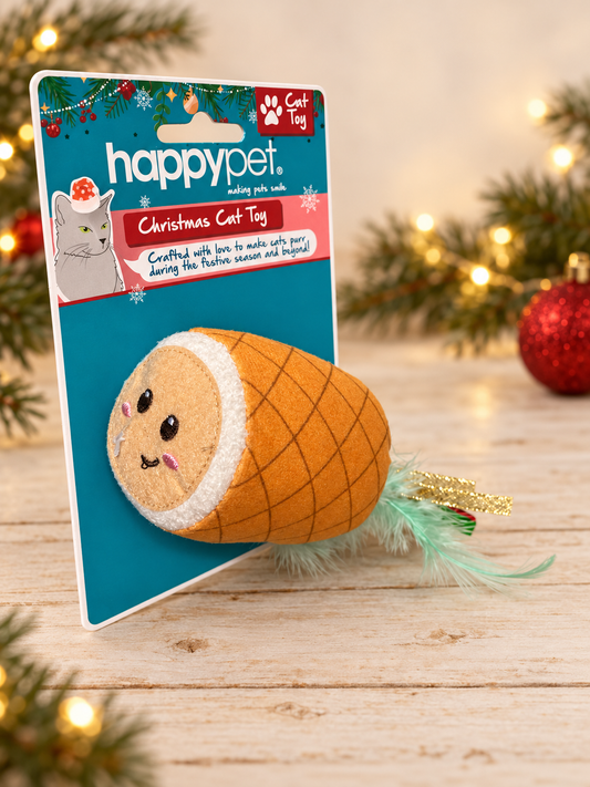 Christmas Ham Shaking Cat Toy – Pull-Cord Action