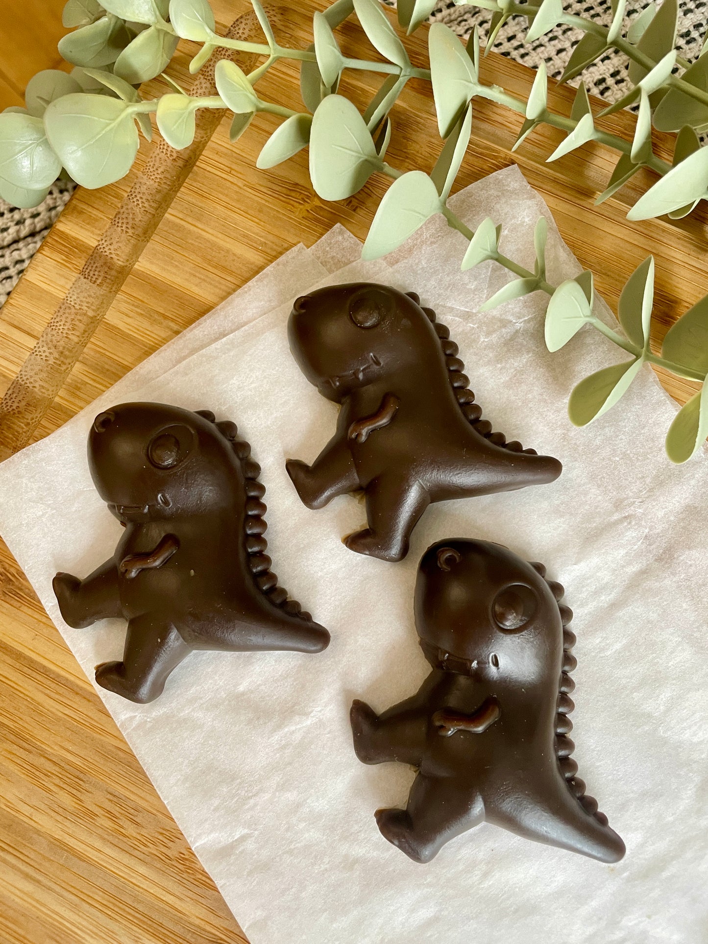 Dinosaur Veggie Dental Chews for Dogs | Strawberry, Carob & Pumpkin