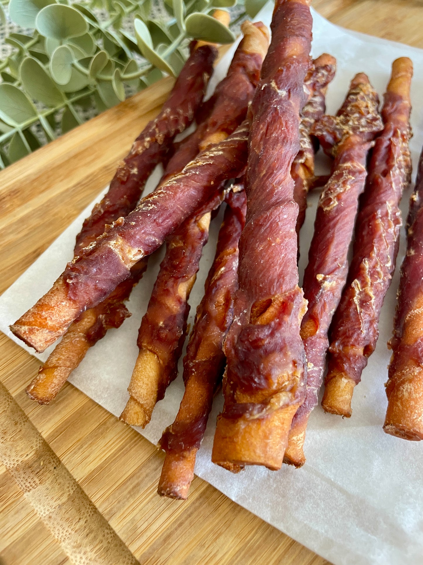 Duck Wrapped Smoked Rawhide Dog Sticks (Pack of 10)