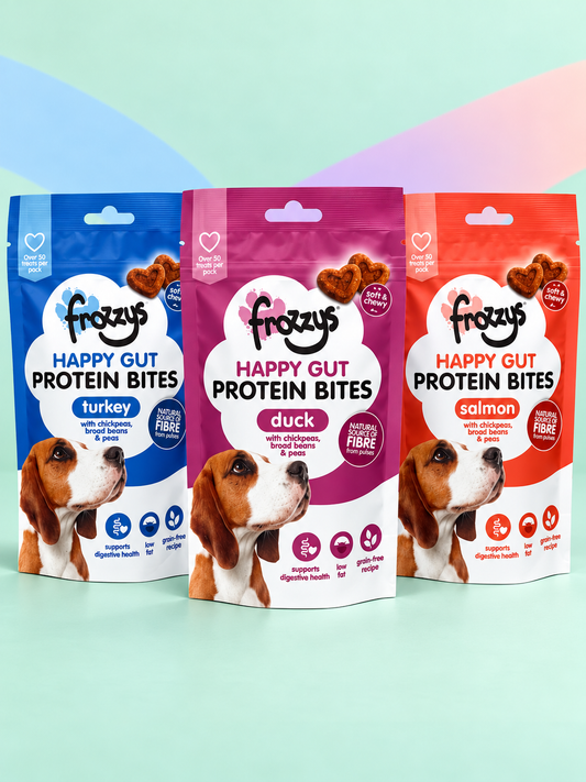 Frozzys Happy Gut Protein Bites – Soft & Chewy Grain Free Dog Treats