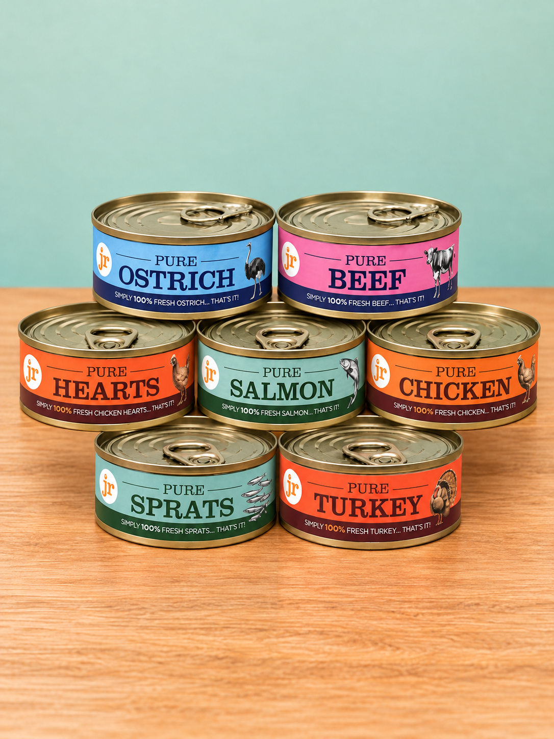 JR Pure Meal Toppers for Dogs – 100% Meat & Fish | 7 Flavours