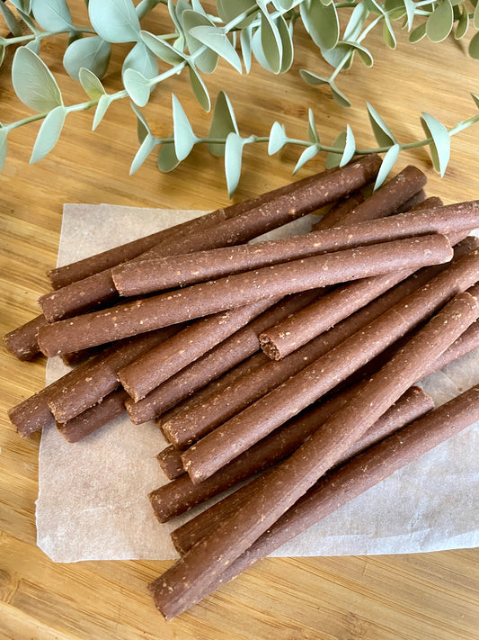 Soft Beef Dog Treat Sticks – Chewy Training Treats for Puppies & Adult Dogs (20 Pack)