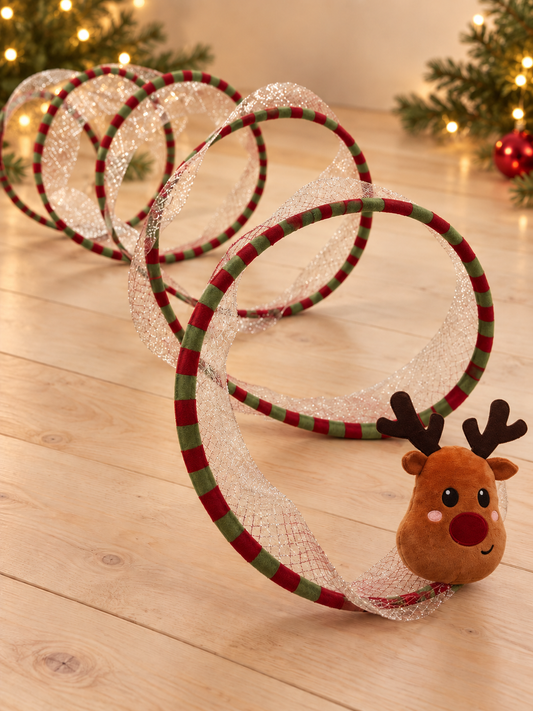 Ralph Reindeer Sparkle Spring Christmas Cat Tunnel