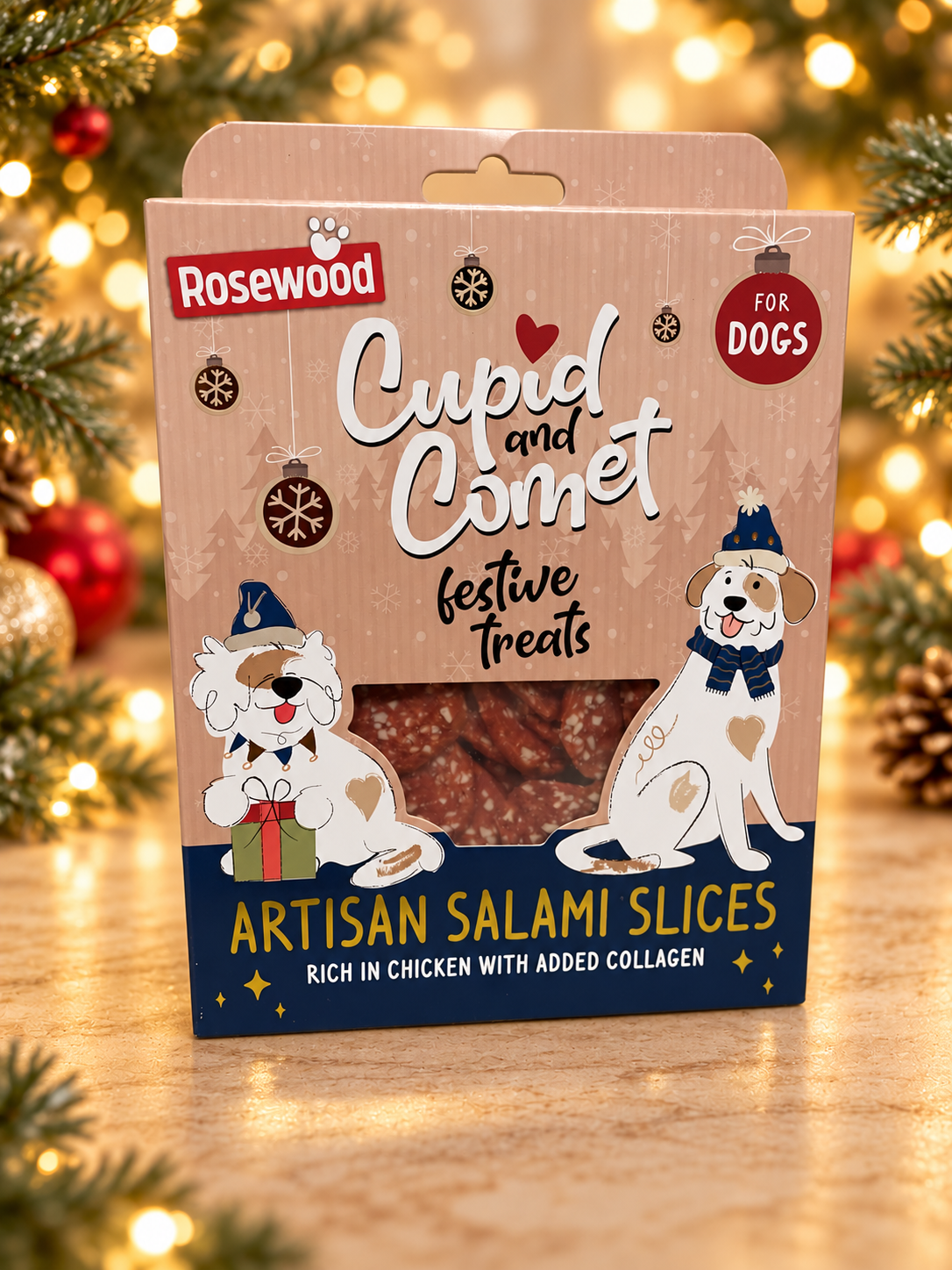Cupid & Comet Artisan Salami Slices Christmas Treats 200g