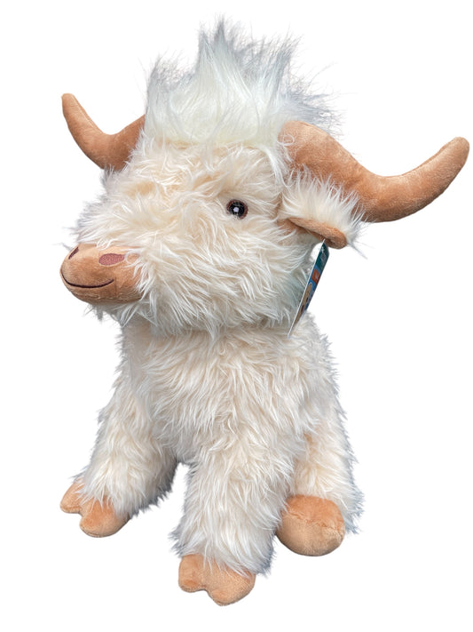 Jumbo Cream Highland Cow Dog Toy – Large Plush Squeaky Toy for Dogs