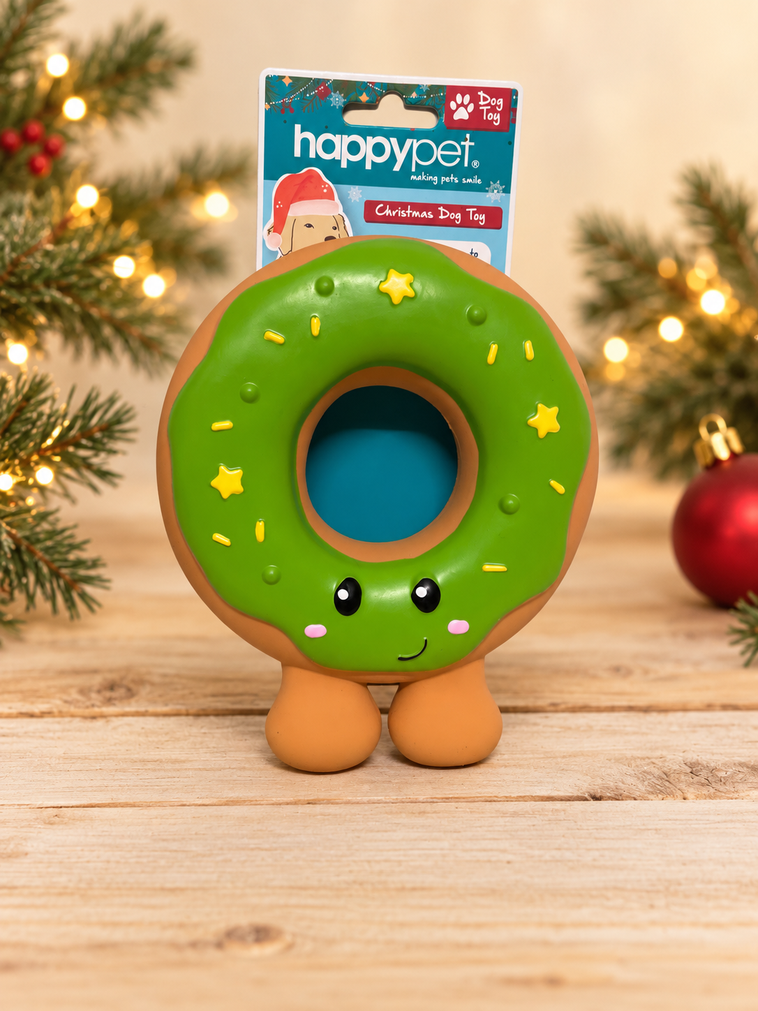 Festive Donut Christmas Latex Toy – Super Squeaky