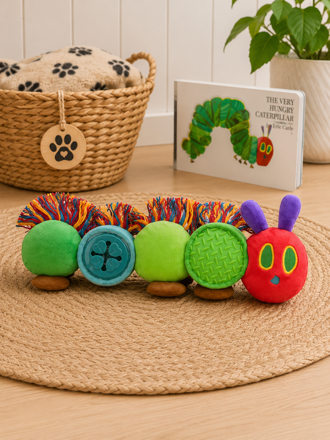 The Very Hungry Caterpillar™ Treat Release Dog Toy | Interactive Enrichment Toy | Treat Dispensing Dog Toy | 35cm