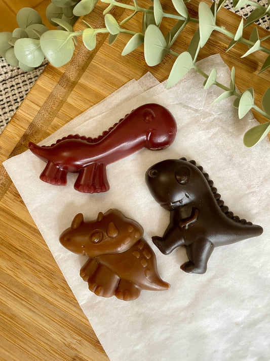 Dinosaur Veggie Dental Chews for Dogs | Strawberry, Carob & Pumpkin