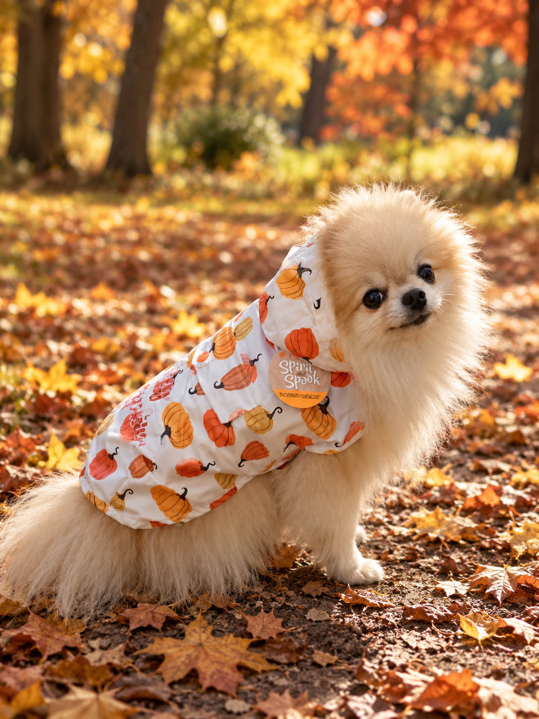 Spirit & Spook Pumpkin Print Packaway Raincoat