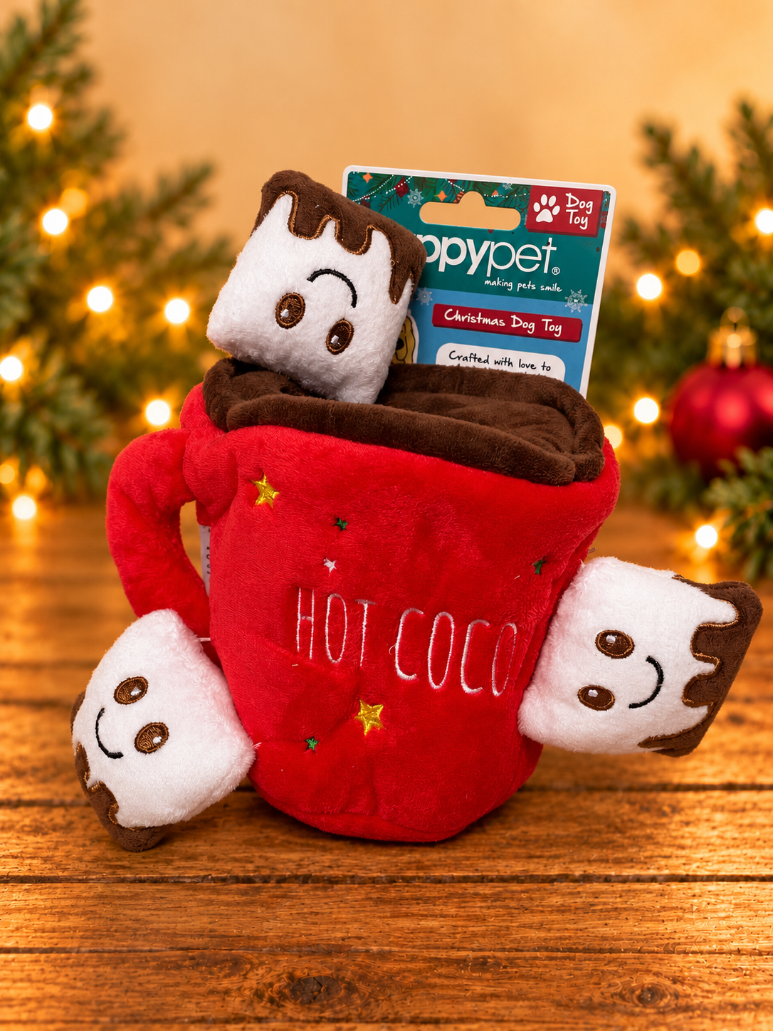 Hot Cocoa Burrow & Hide Plush Enrichment Christmas Toy