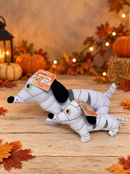 Spooky Mummy Dachshund Halloween Dog Toy – Small or Large