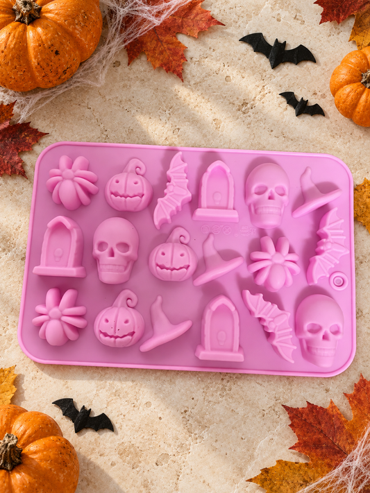 Halloween Silicone Enrichment Treat Mould – Pumpkins, Skulls, Bats & More