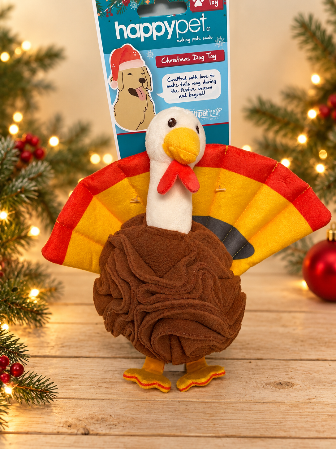 Tommy Turkey Christmas Snuffle Ball & Treat Release Toy