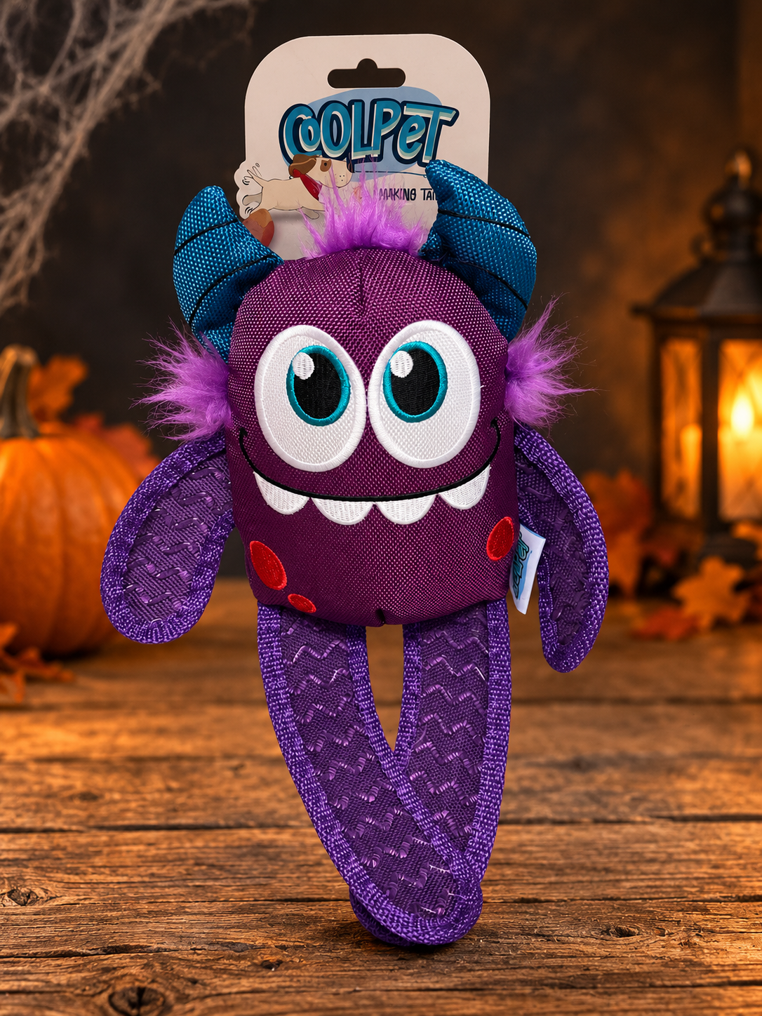 Coolpet Monty the Monster Reinforced Plush Squeaky Dog Toy