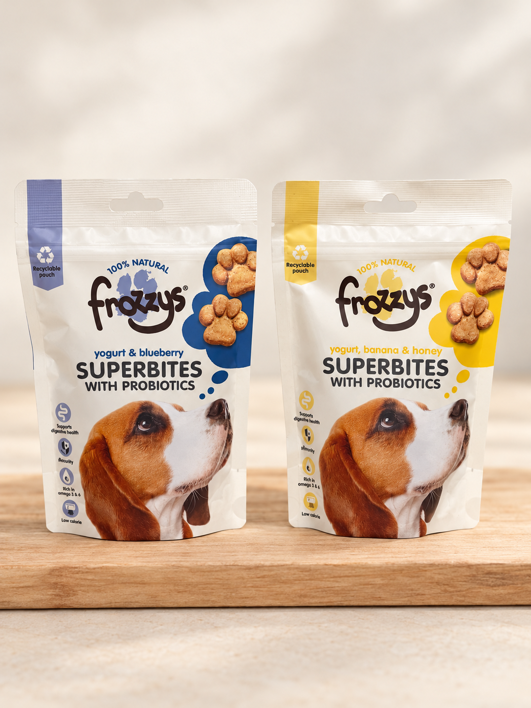 Frozzys Superbites with Probiotics – Grain Free Yoghurt Dog Treats