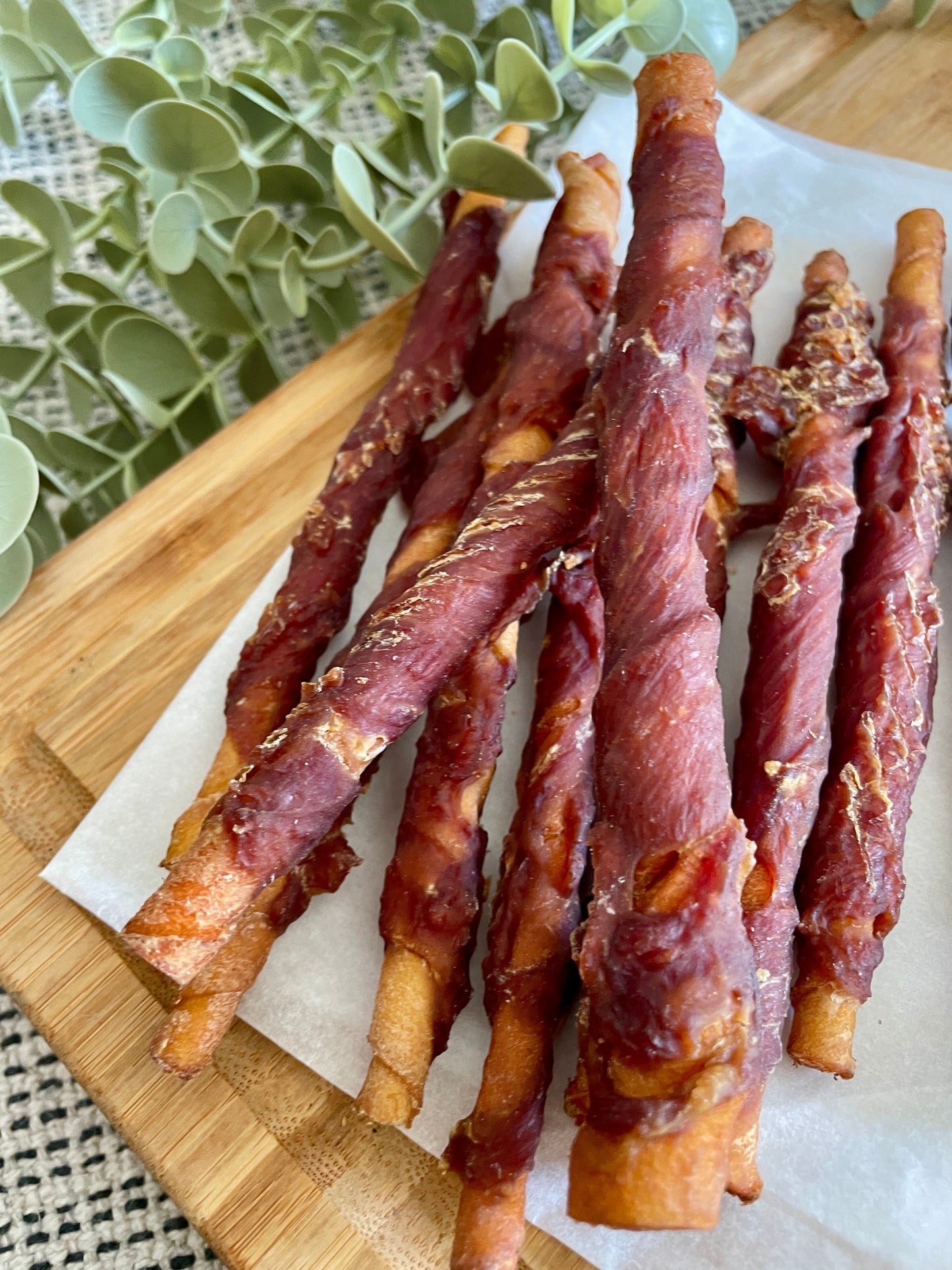 Duck Wrapped Smoked Rawhide Dog Sticks (Pack of 10)
