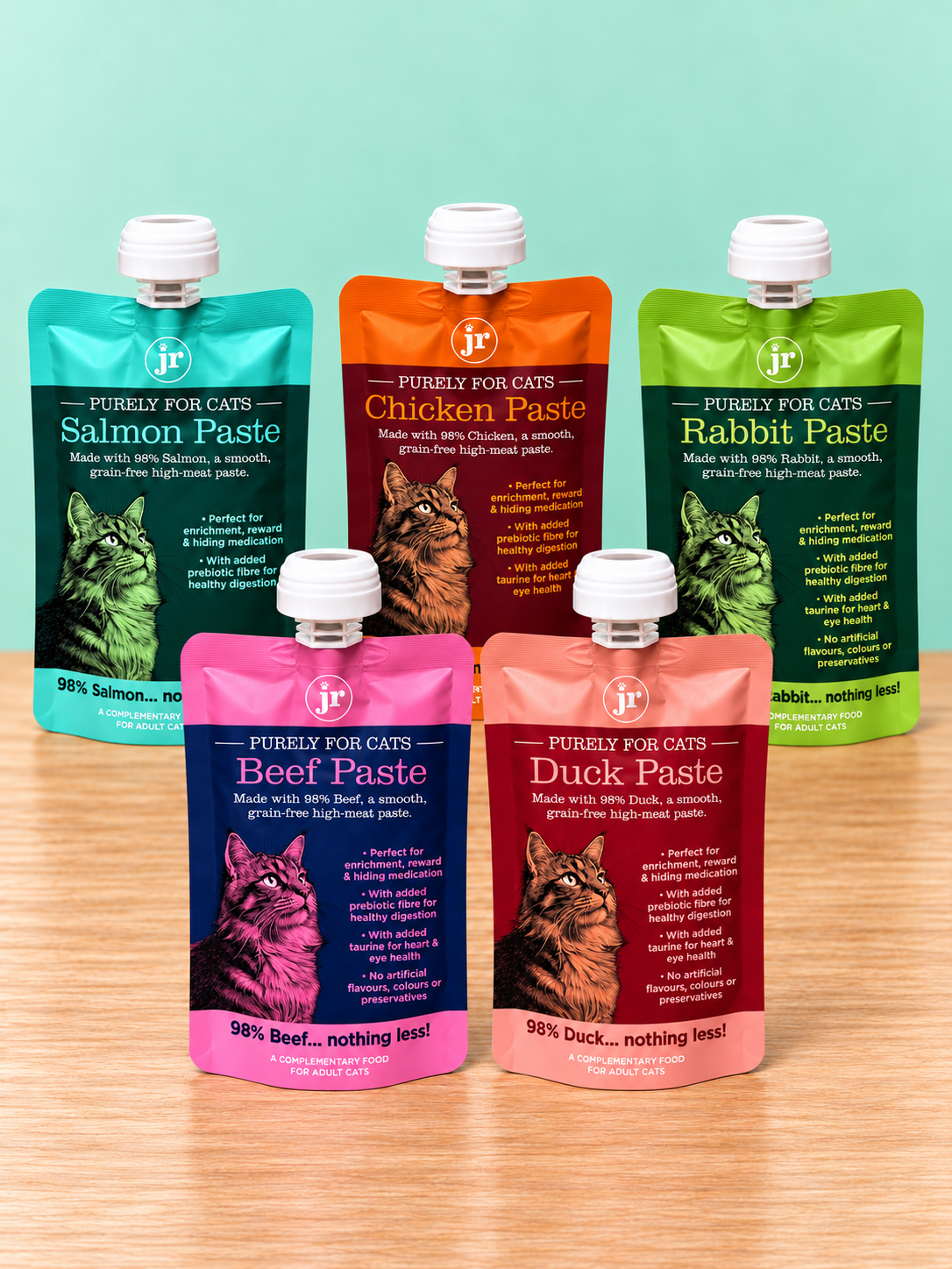JR Purely for Cats Premium Paste+ – 98% Meat Cat Treat & Meal Topper