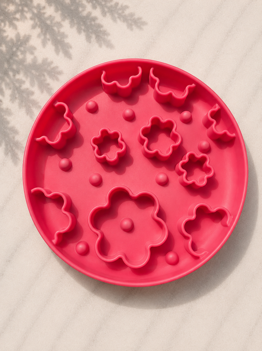 Wildflower Meadow Suction Enrichment Feeder for Dogs | Slow Feeder & Lick Mat | 6 Colours