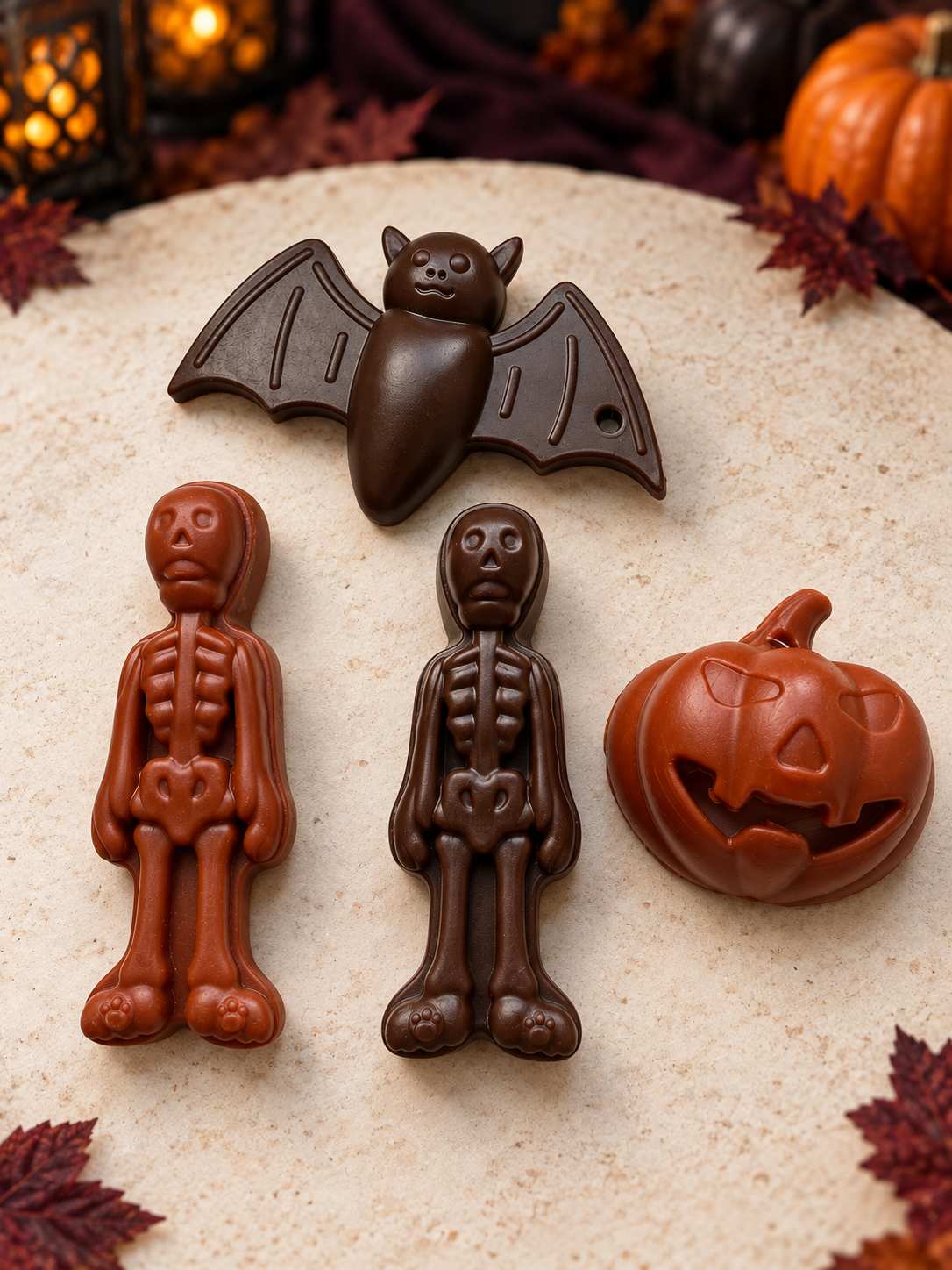Spirit & Spook Halloween Dog Treats – Skeleton, Pumpkin & Bat