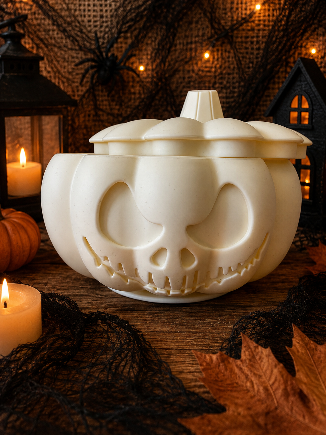Halloween Pumpkin Enrichment Feeder with Suction Base – 5 Colours