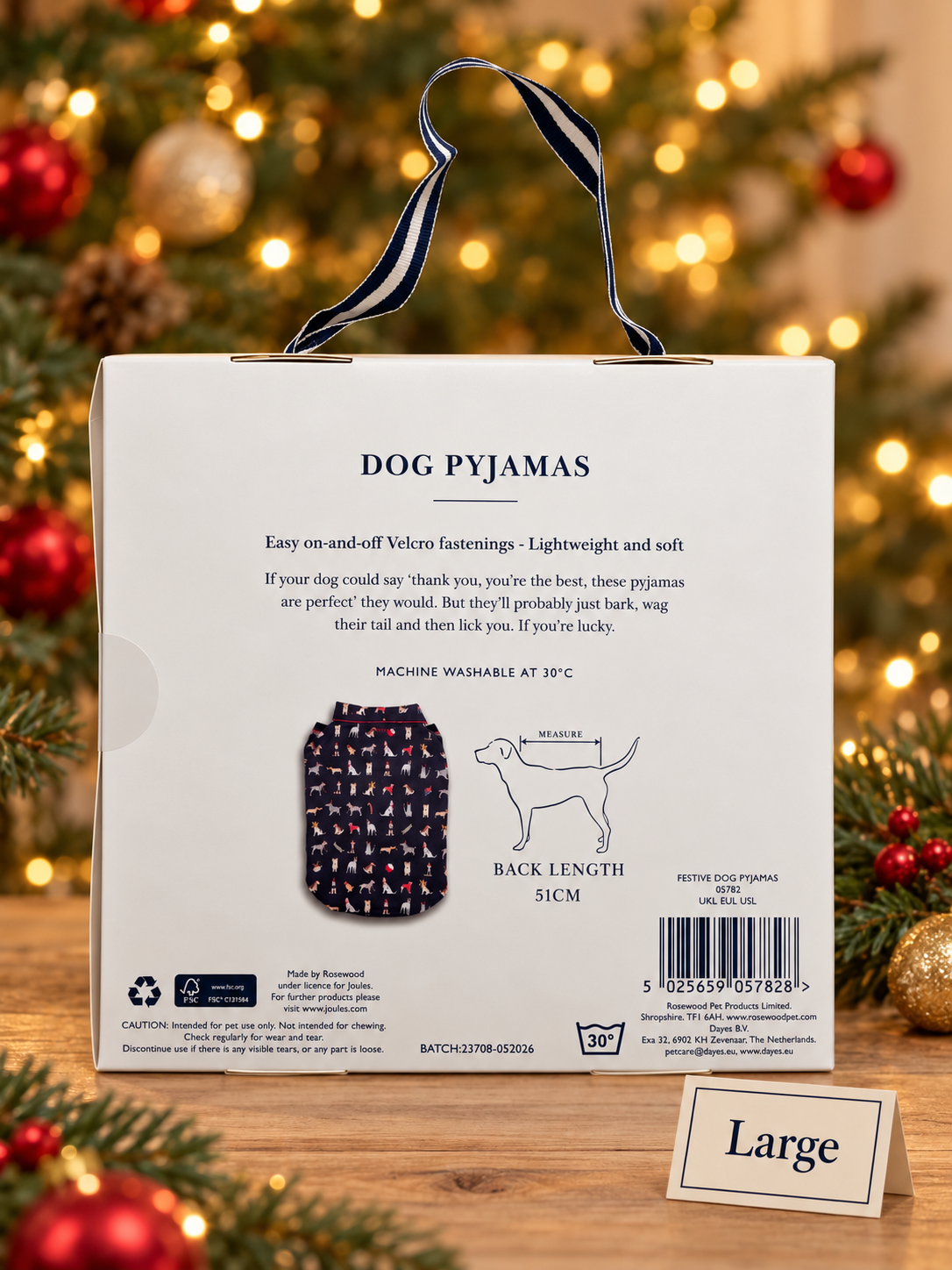 Joules Christmas Dog Pyjamas – Small, Medium & Large