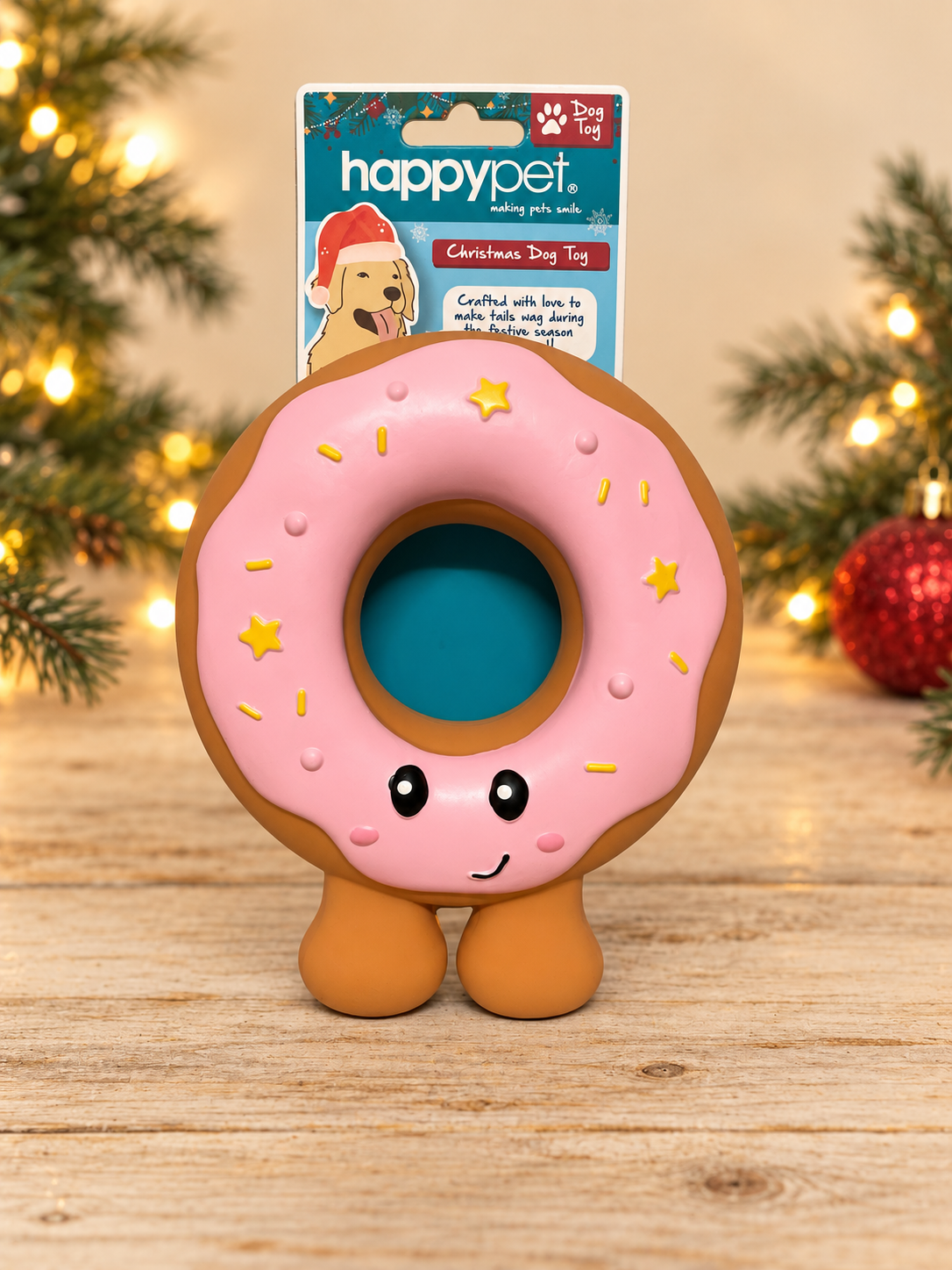 Festive Donut Christmas Latex Toy – Super Squeaky