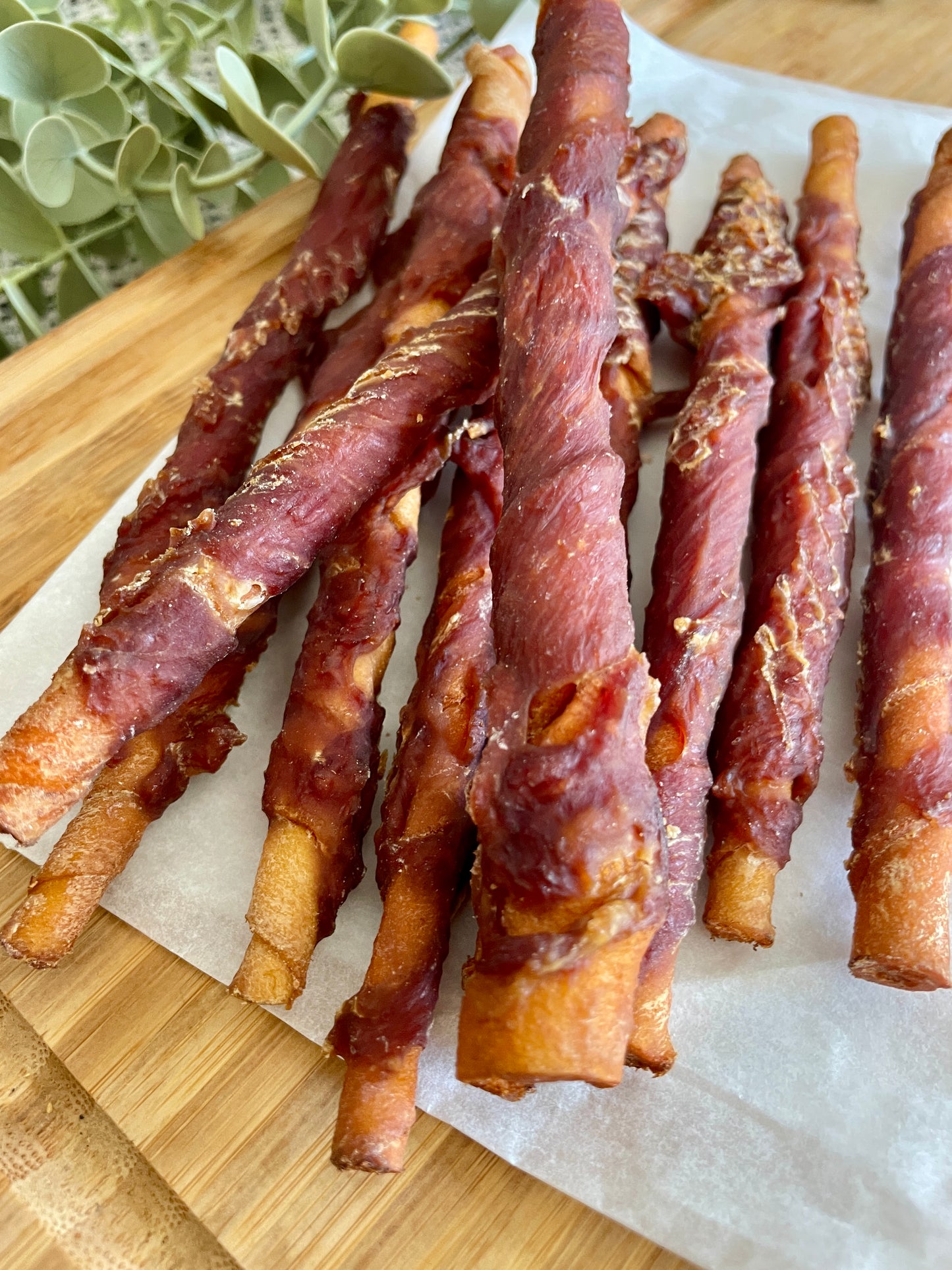 Duck Wrapped Smoked Rawhide Dog Sticks (Pack of 10)