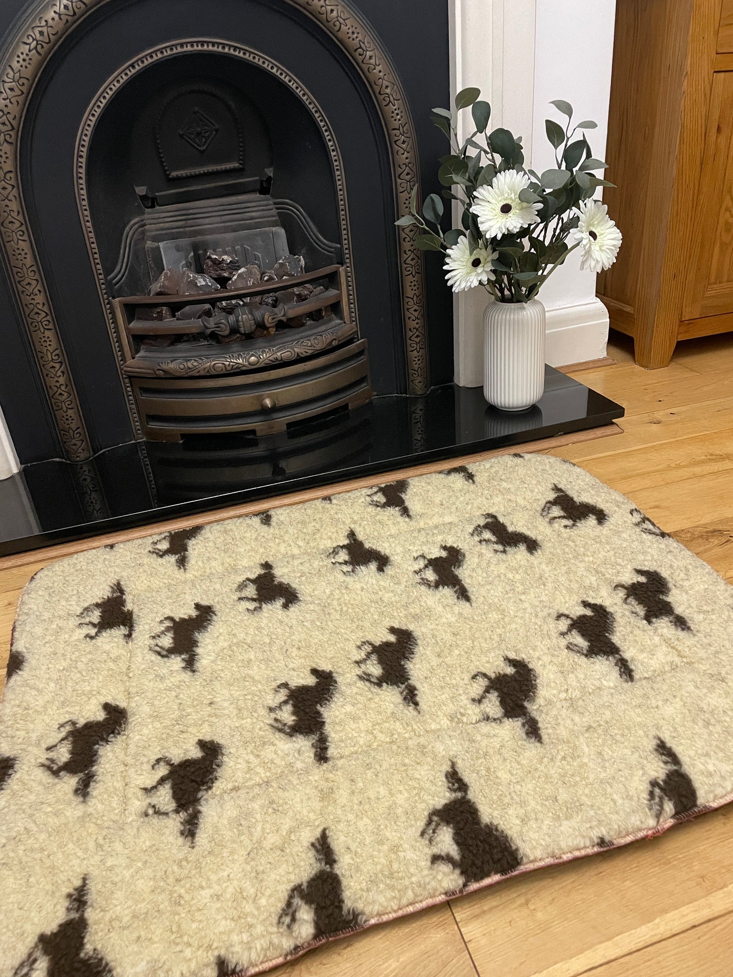 Cream Horse Padded Dog Mat