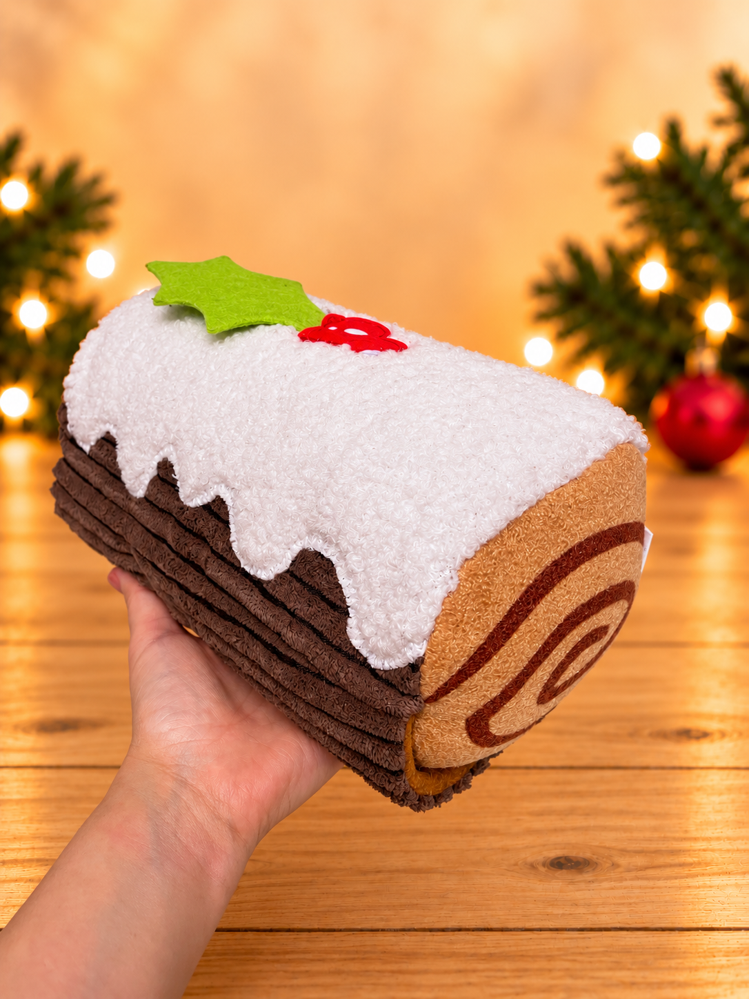 Yule Log Christmas Treat Release Plush Toy