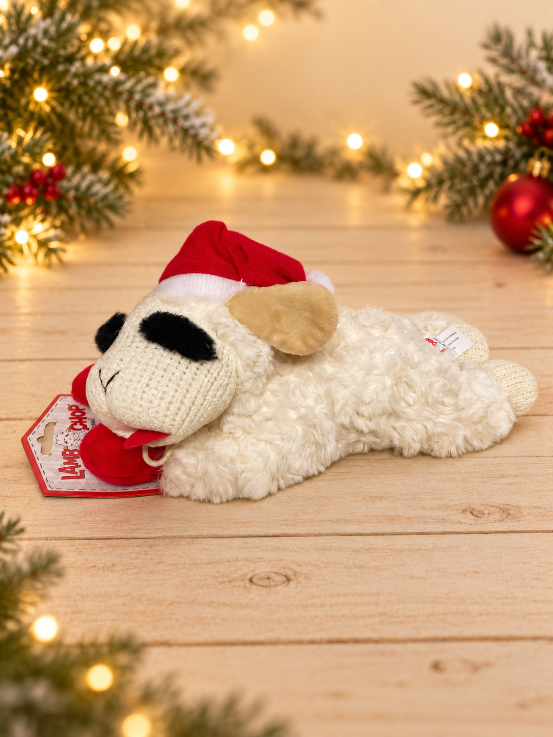 Santa Lamb Chop Christmas Plush Toy – Small & Medium