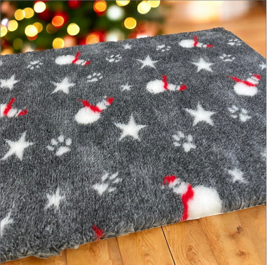Christmas Snowman Premium Non Slip Vet Bedding