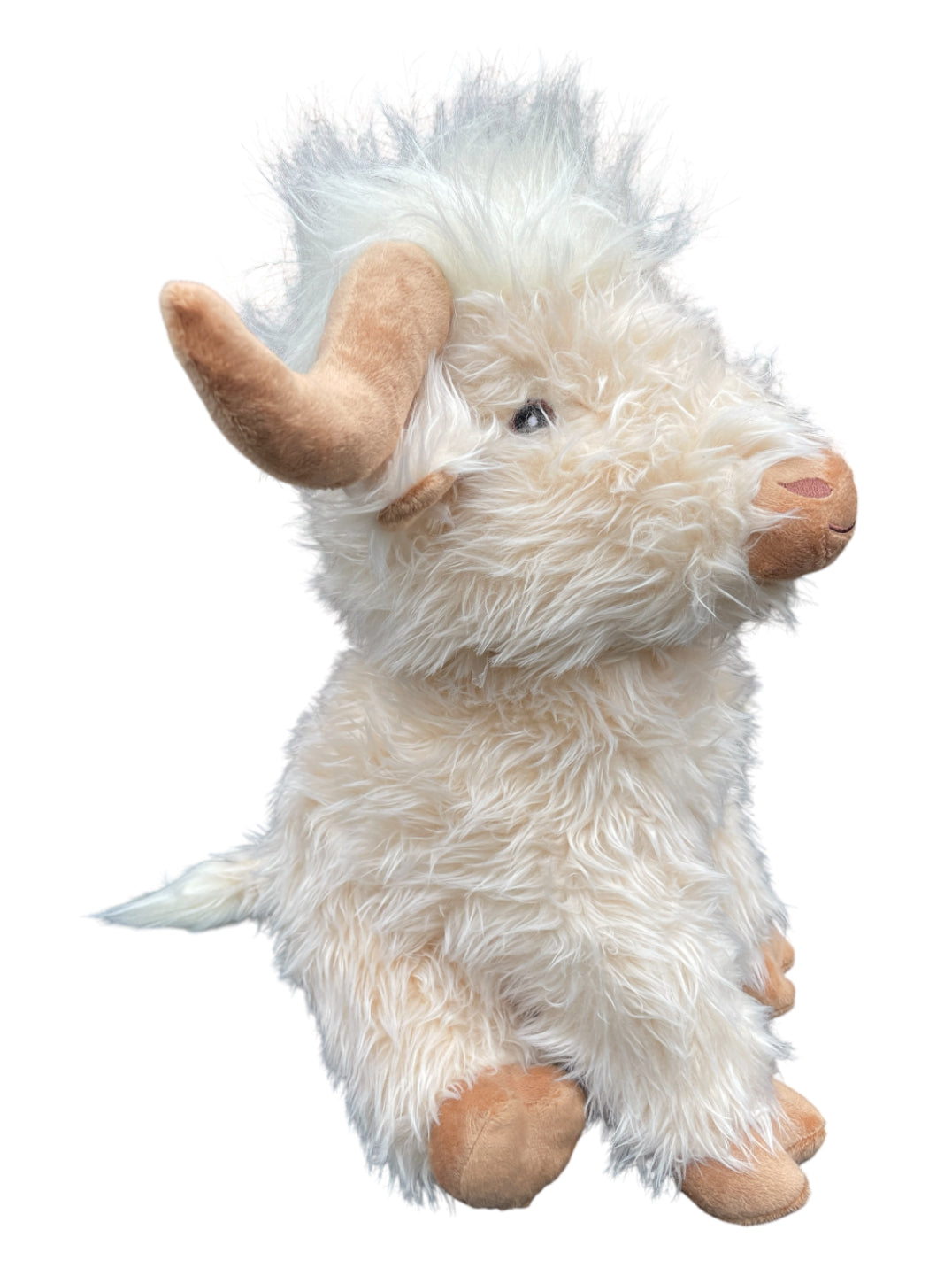 Jumbo Cream Highland Cow Dog Toy – Large Plush Squeaky Toy for Dogs