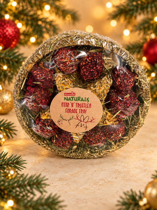 Naturals Star ’n’ Truffles Christmas Forage Tray for Small Animals