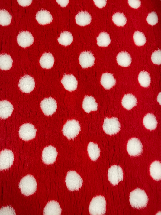 Traditional Red Polka Dot Premium Vet Bedding