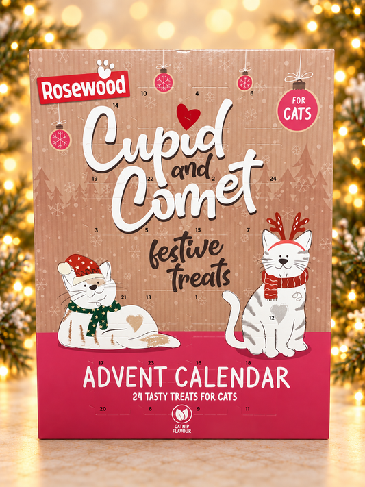 Cupid & Comet Cat Advent Calendar – 24 Catnip Flavour Treats