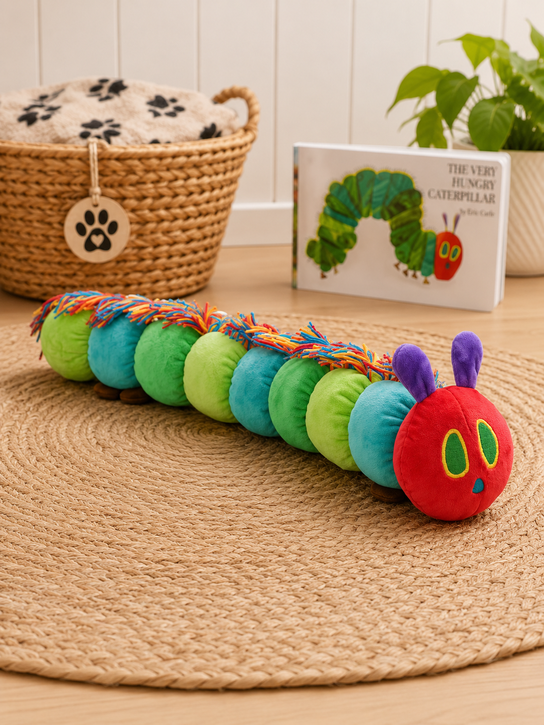 The Very Hungry Caterpillar™ Dog Toy | Large Plush Squeaky & Crinkle Dog Toy | 43cm
