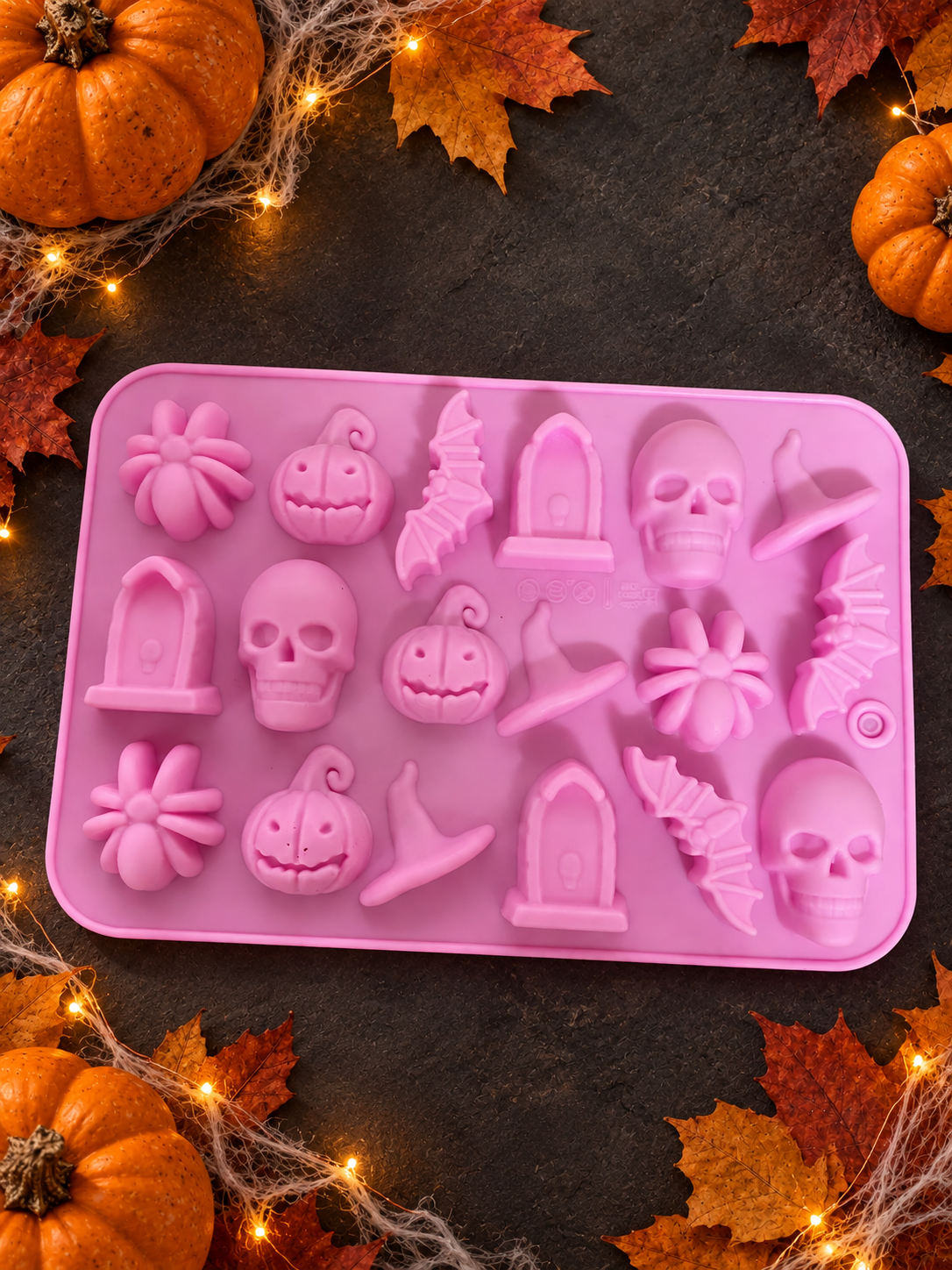 Halloween Silicone Enrichment Treat Mould – Pumpkins, Skulls, Bats & More